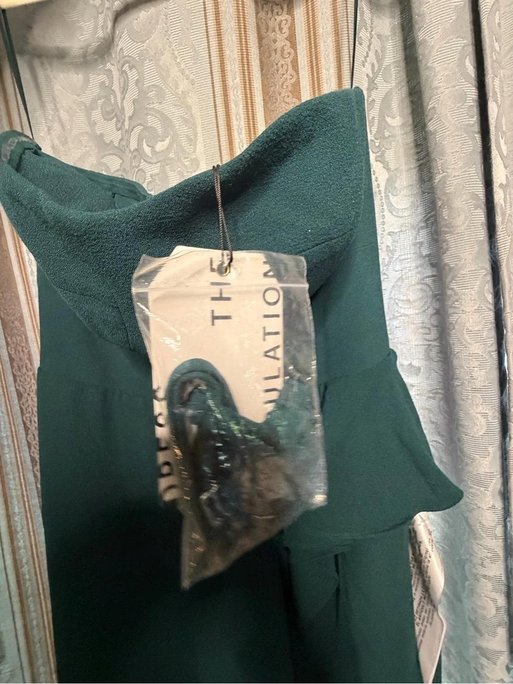 Dress the Population Kai Gown in Pine